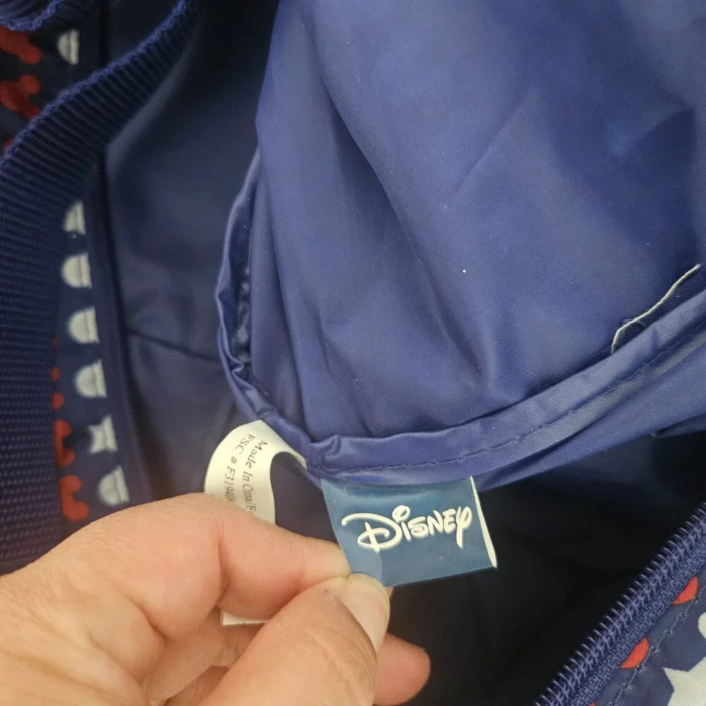 Disney Mickey Mouse duffle bag red white and blue. Travel sports parks vacation